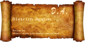 Dietrich Agaton névjegykártya